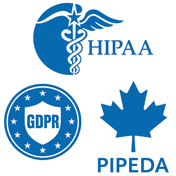 Infrastruttura conforme a HIPAA, PIPEDA e GDPR.