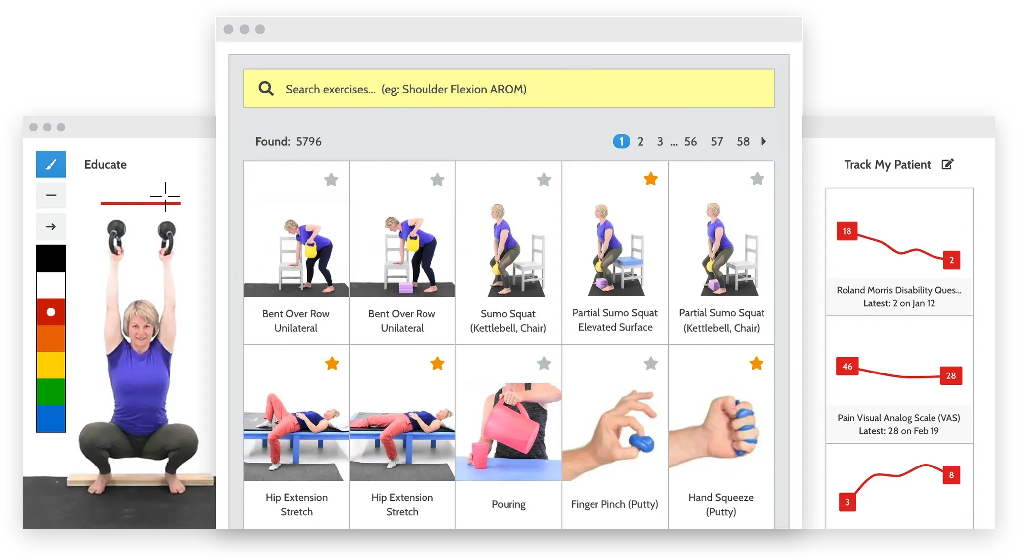 SimpleSet Physiotherapy Exercise Software