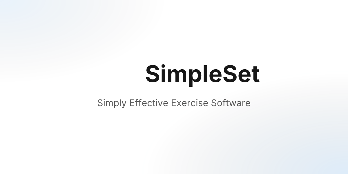 Physiotherapy Exercise Prescription Software | SimpleSet